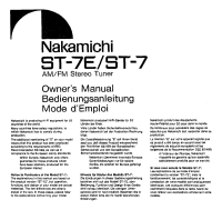 Nakamichi ST-7-ST-7E-Owners-Manual